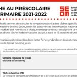 Tâche 2021-2022 | Préscolaire et primaire